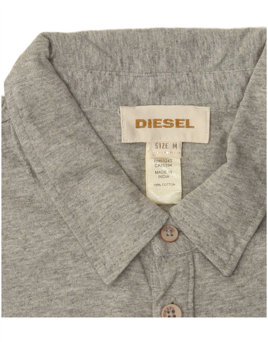 DIESEL Polo Hombre Algodón Gris Medio