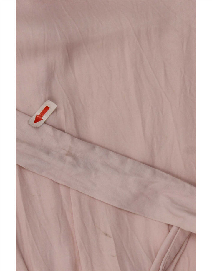 Zara Mujer Vestido Cruzado UK 40 Small Viscosa Rosa