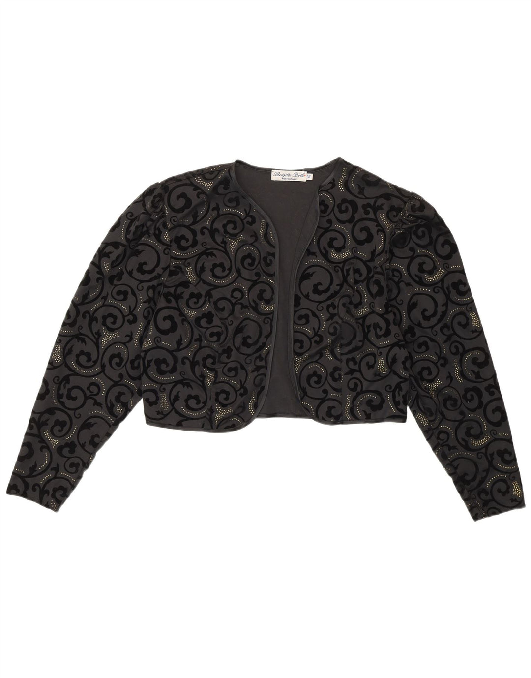 Brigitte Both Top Bolero para Mujer EU 42 Grande Poliéster Paisley Negro