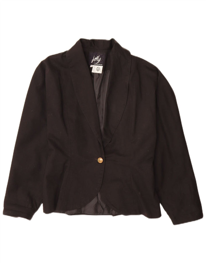 C & A Chaqueta tipo blazer de 1 botón para mujer EU 40 Mediana Algodón negro