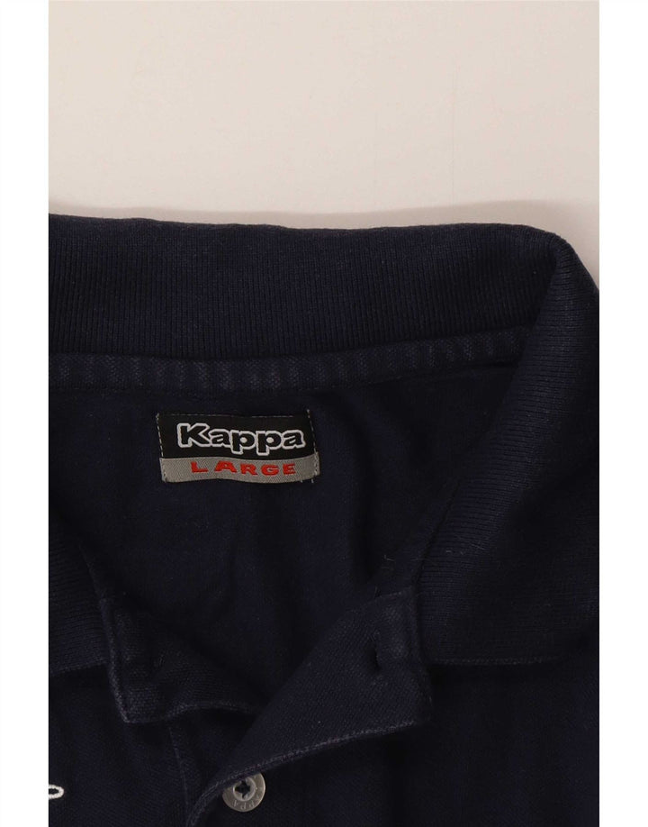 Kappa Polo Gráfico Para Hombre Grande Azul Marino