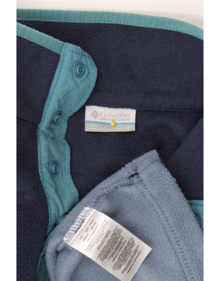 Columbia Jersey tipo jersey con cremallera en el cuello para hombre, color azul marino mediano