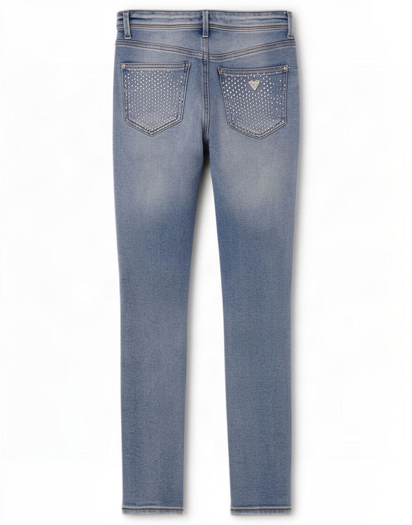 Guess Jeans Ajustados Desgastados Mujer W27 L27 Algodón Azul