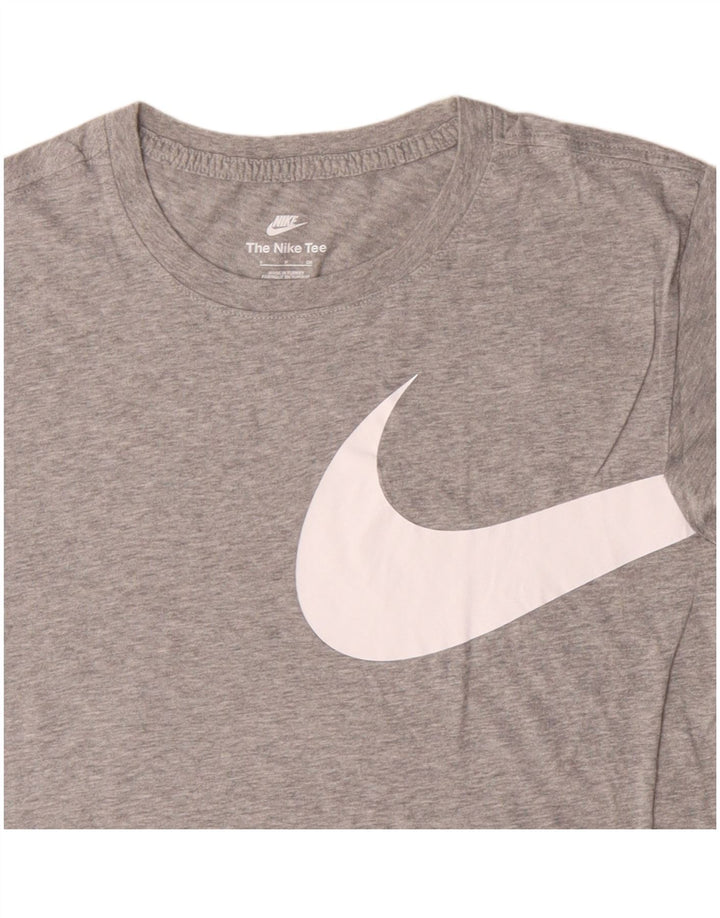 NIKE Camiseta gráfica para hombre Top pequeño de algodón moteado gris