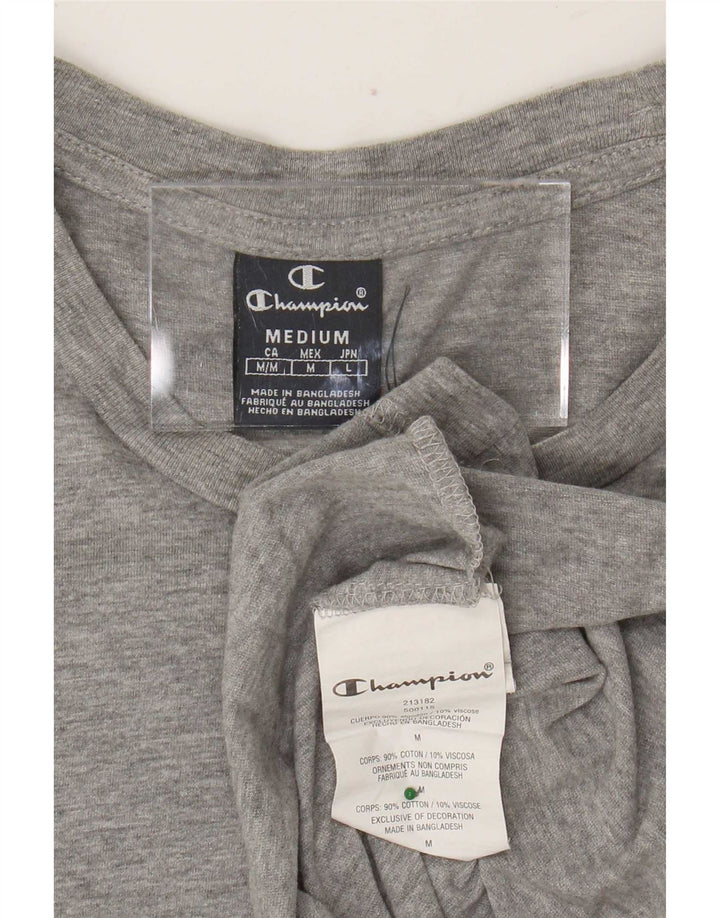 Champion Camiseta para hombre Top de algodón moteado gris medio