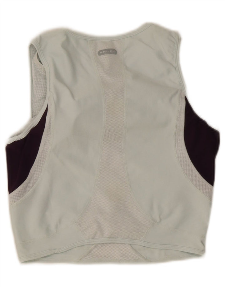 Nike Top corto sin mangas para mujer UK 40/16 Grande Azul Colorblock Poliéster