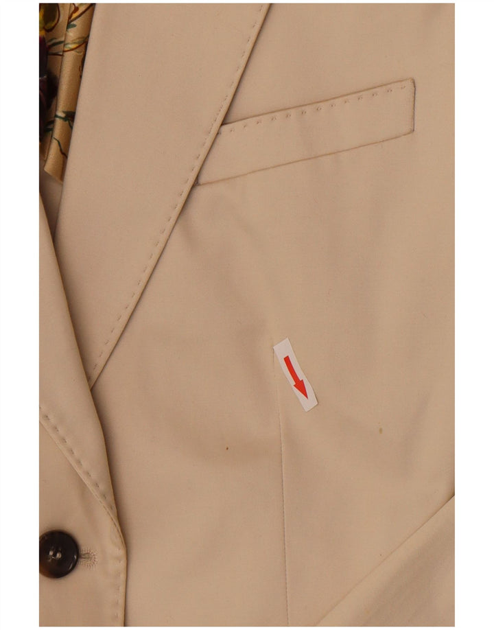 Dolce & Gabbana Chaqueta tipo blazer de 2 botones para mujer IT 46 Large Beige Classic