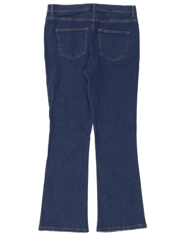 Marks & Spencer Womens Regular Slim Bootcut Jeans UK 14 Large W34 L30 Blue