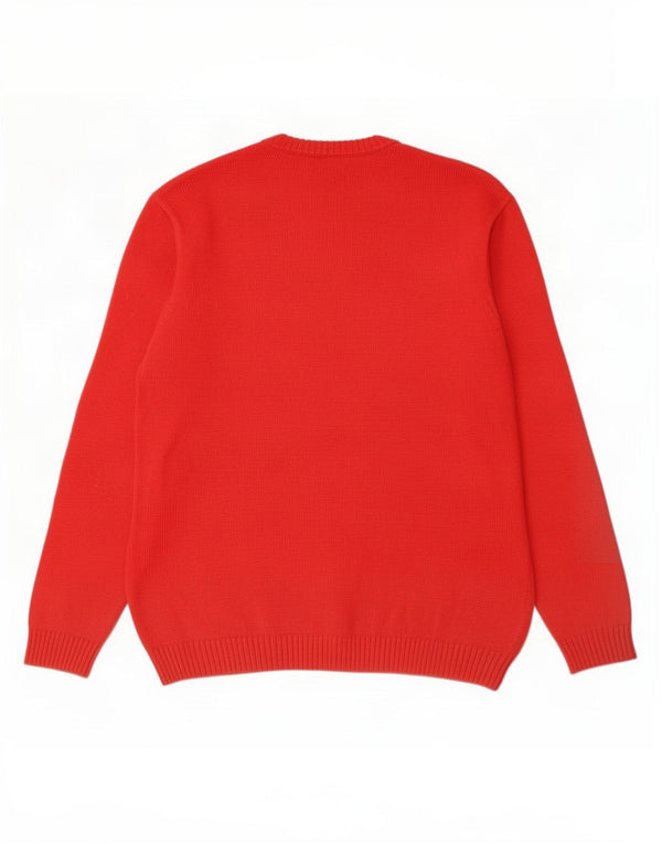 Gant Mens Crew Neck Jumper Sweater XL Red Cotton