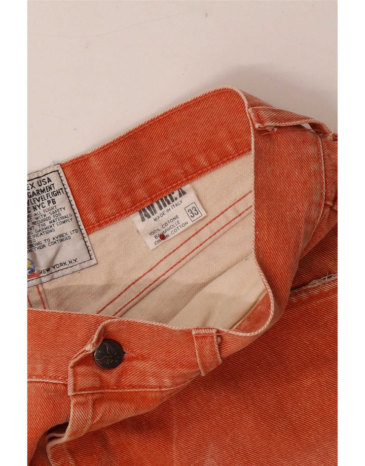 Vaqueros rectos para hombre Avirex W33 L29 Algodón naranja