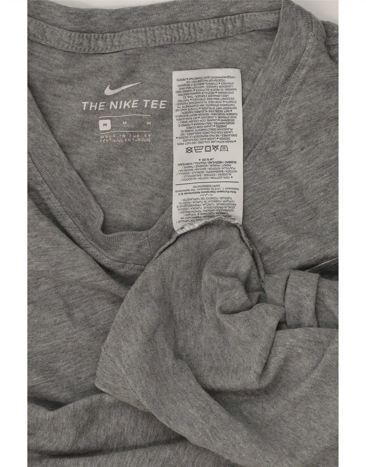 Camiseta Nike Hombre Top Gris Medio De Algodón Moteado