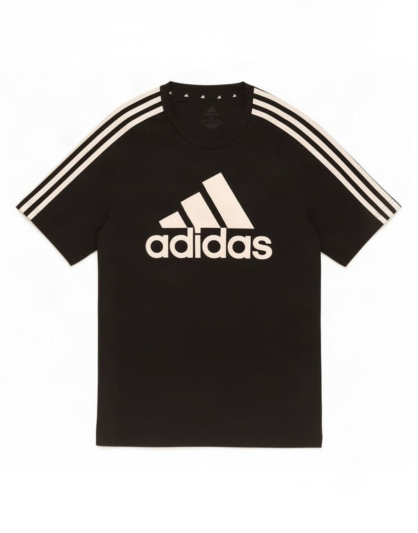 Adidas Hombre Aeroready Graphic Camiseta Top Pequeño Poliéster Negro
