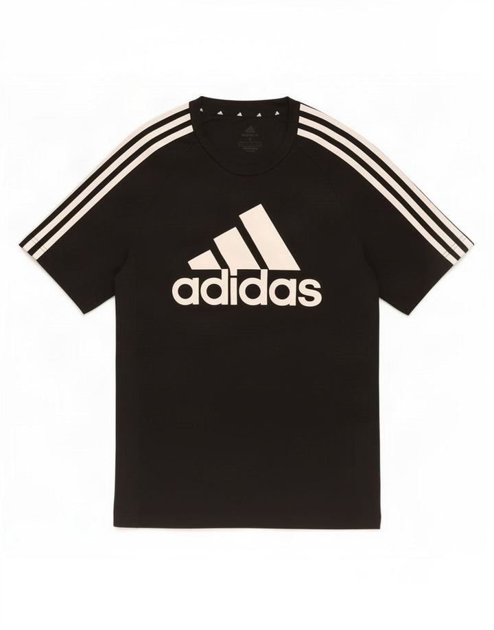 Adidas Hombre Aeroready Graphic Camiseta Top Pequeño Poliéster Negro
