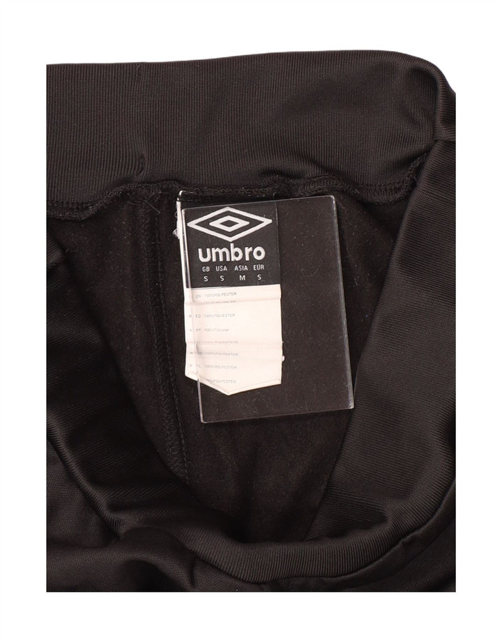 UMBRO Mens Tracksuit Trousers Joggers Small  Black Colourblock Polyester