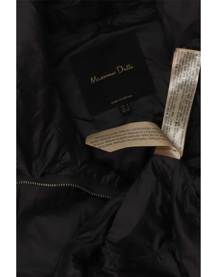 Massimo Dutti Chaqueta Acolchada Mujer UK 10 Small Azul Marino Nylon