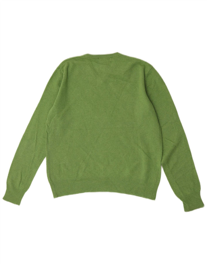 Kappa Hombre Regular Fit Jersey Con Cuello En V Jersey De Lana De Cordero Verde Pequeño