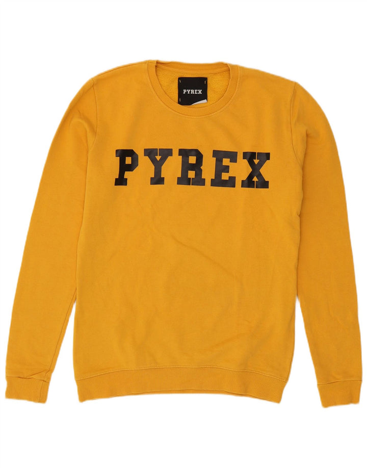 Pyrex Hombre Sudadera Gráfica Jersey Pequeño Algodón Amarillo