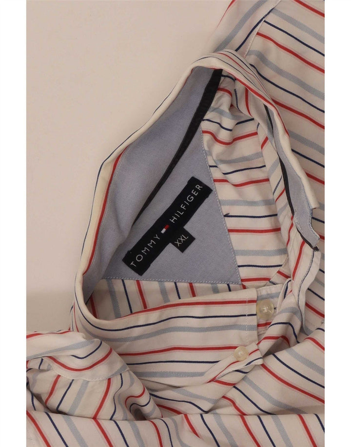 Tommy Hilfiger Camisa para hombre 2XL Blanco Rayas