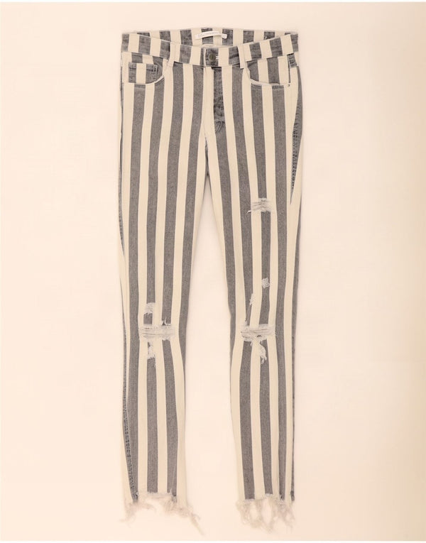 Zara Jeans Trafaluc de Talle Alto para Mujer EU 38 Small W28 L28 Gris