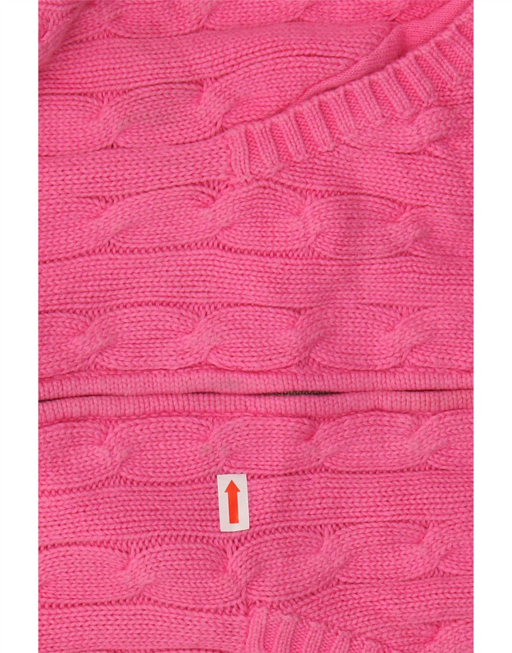 Ralph Lauren - Cárdigan corto con capucha para mujer, talla grande, algodón rosa, Reino Unido 16