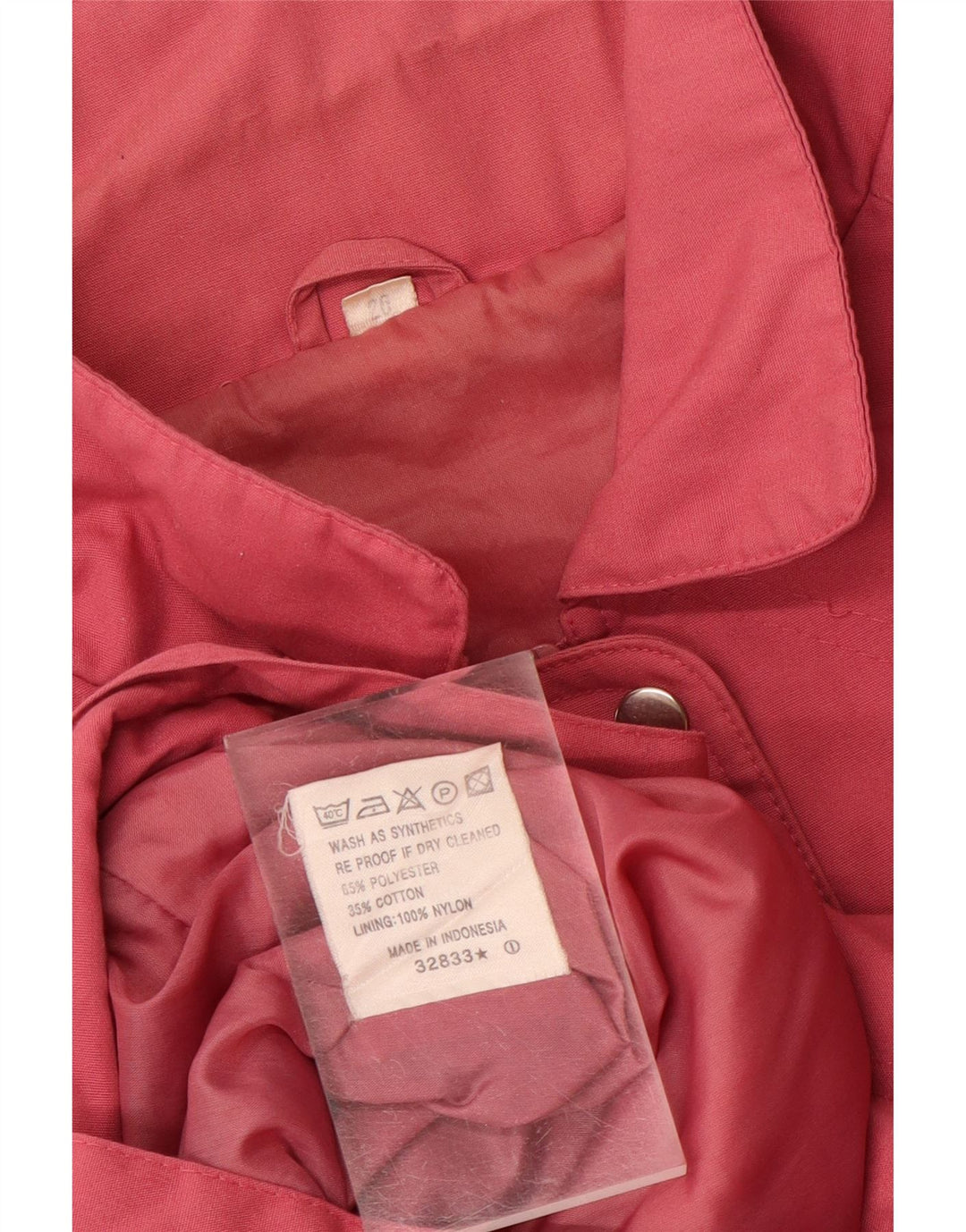 VINTAGE Chaqueta acolchada para mujer Reino Unido 22 3XL Poliéster rosa