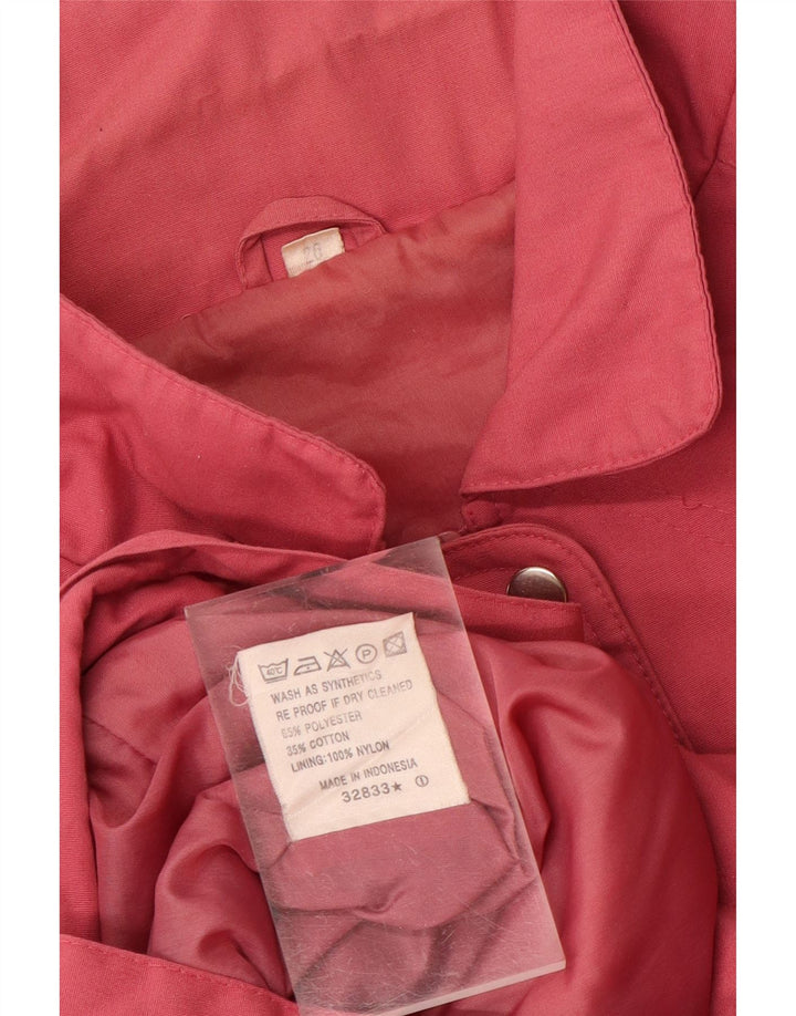 VINTAGE Chaqueta acolchada para mujer Reino Unido 22 3XL Poliéster rosa