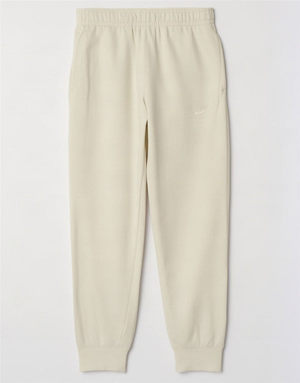 Nike Mujer Chándal Pantalones Joggers UK 10 Pequeño Algodón Blanco