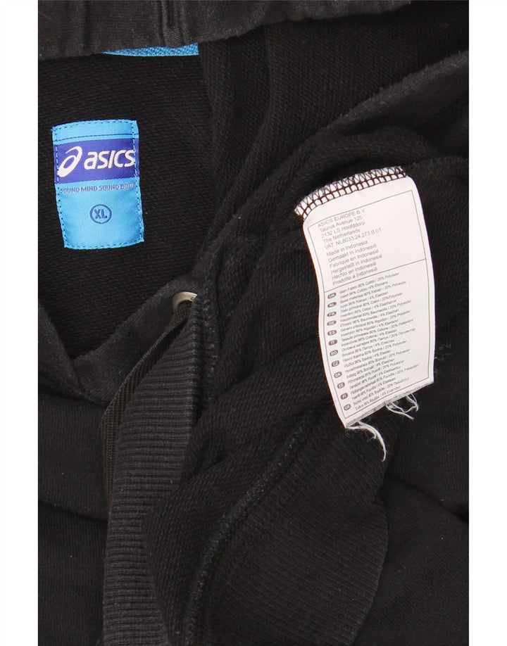 Asics Hombre Sudadera Con Capucha Jumper XL Negro Algodón