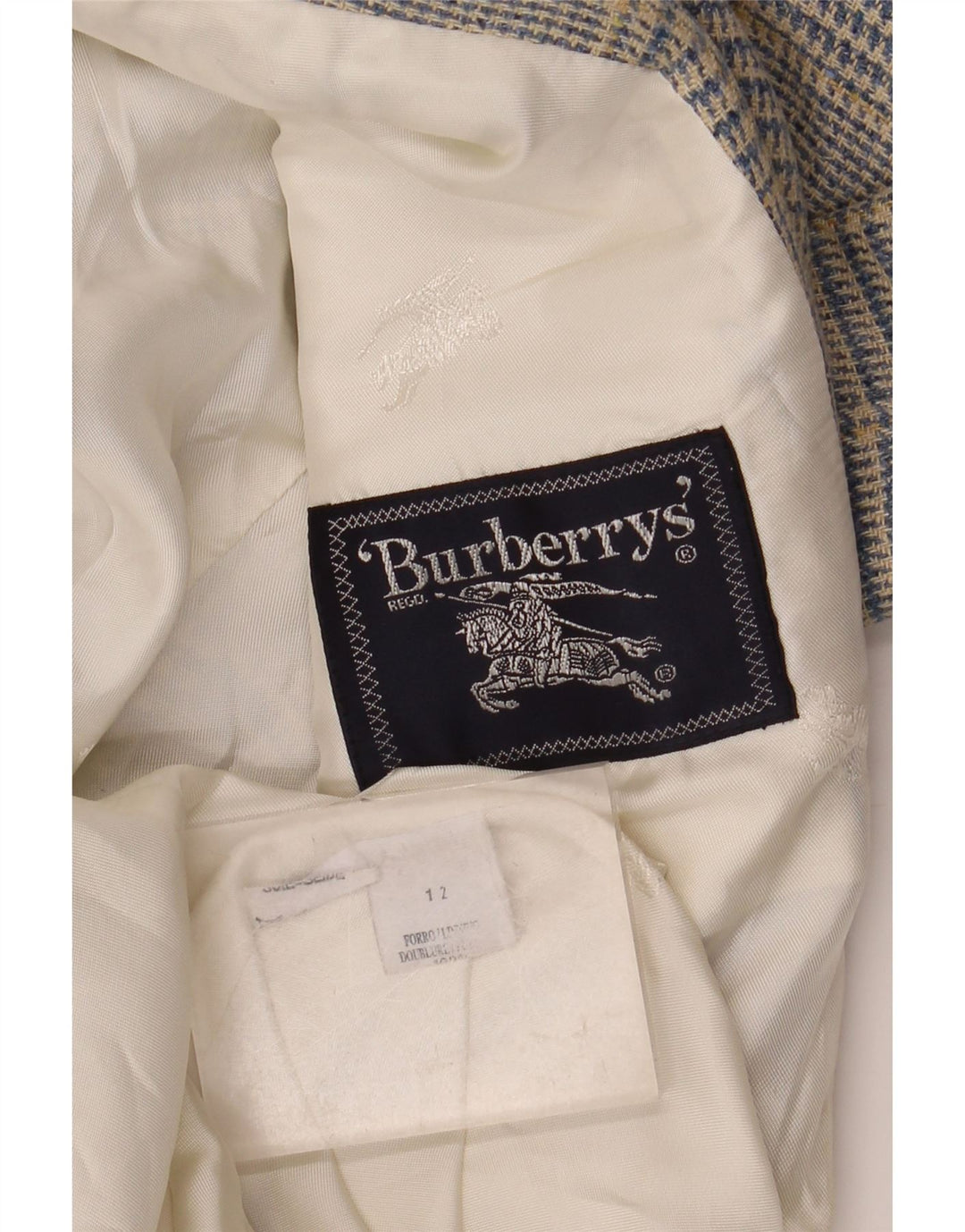 Burberrys Chaqueta tipo blazer de 3 botones para mujer Reino Unido 12 Pata de gallo azul medio