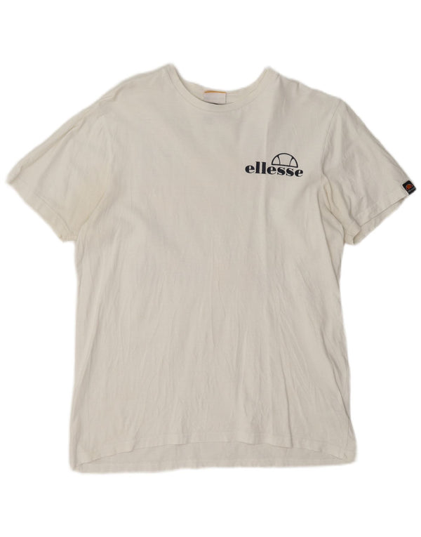 Ellesse Camiseta gráfica para mujer Top UK 44 Medium White Cotton