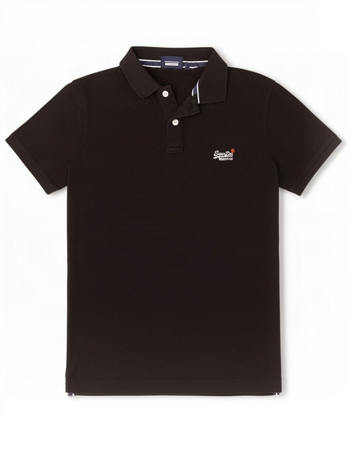 Superdry Polo Para Hombre De Algodón Negro Mediano