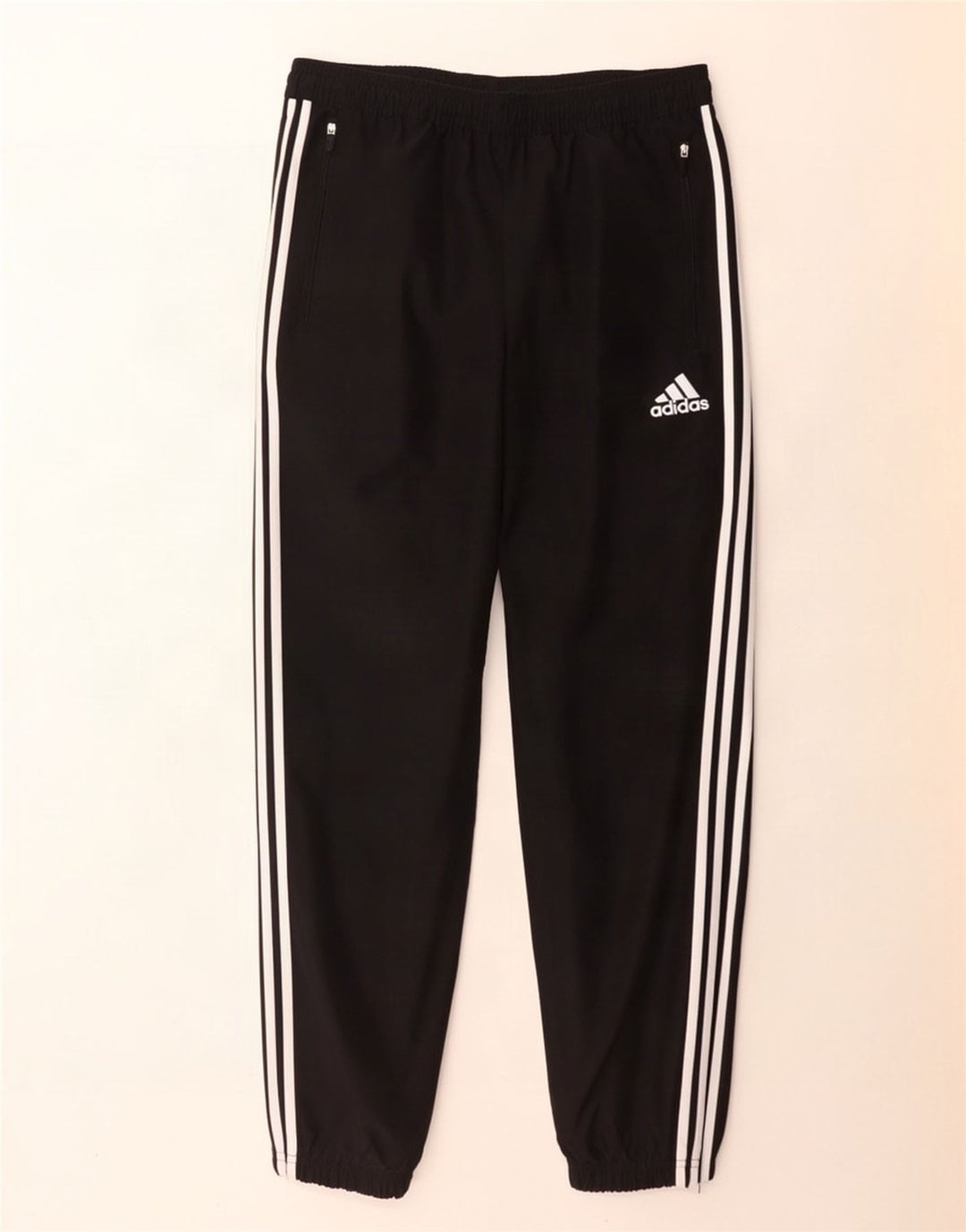 Adidas Hombre Pantalones De Chándal Joggers Grande Negro Poliéster