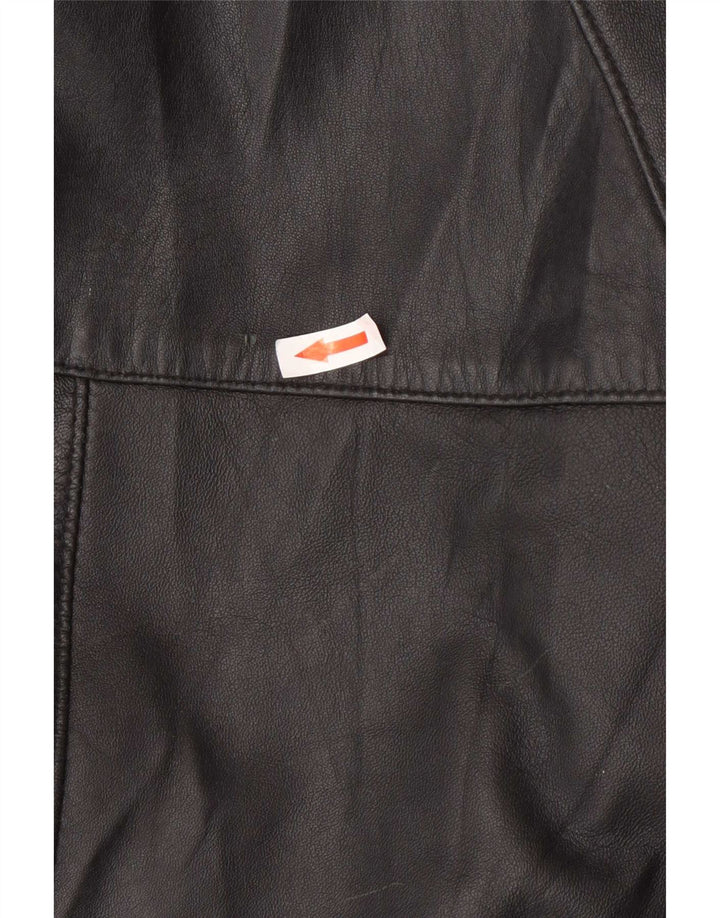 Kiros Abrigo de piel extragrande con capucha para mujer IT 48 XL Negro