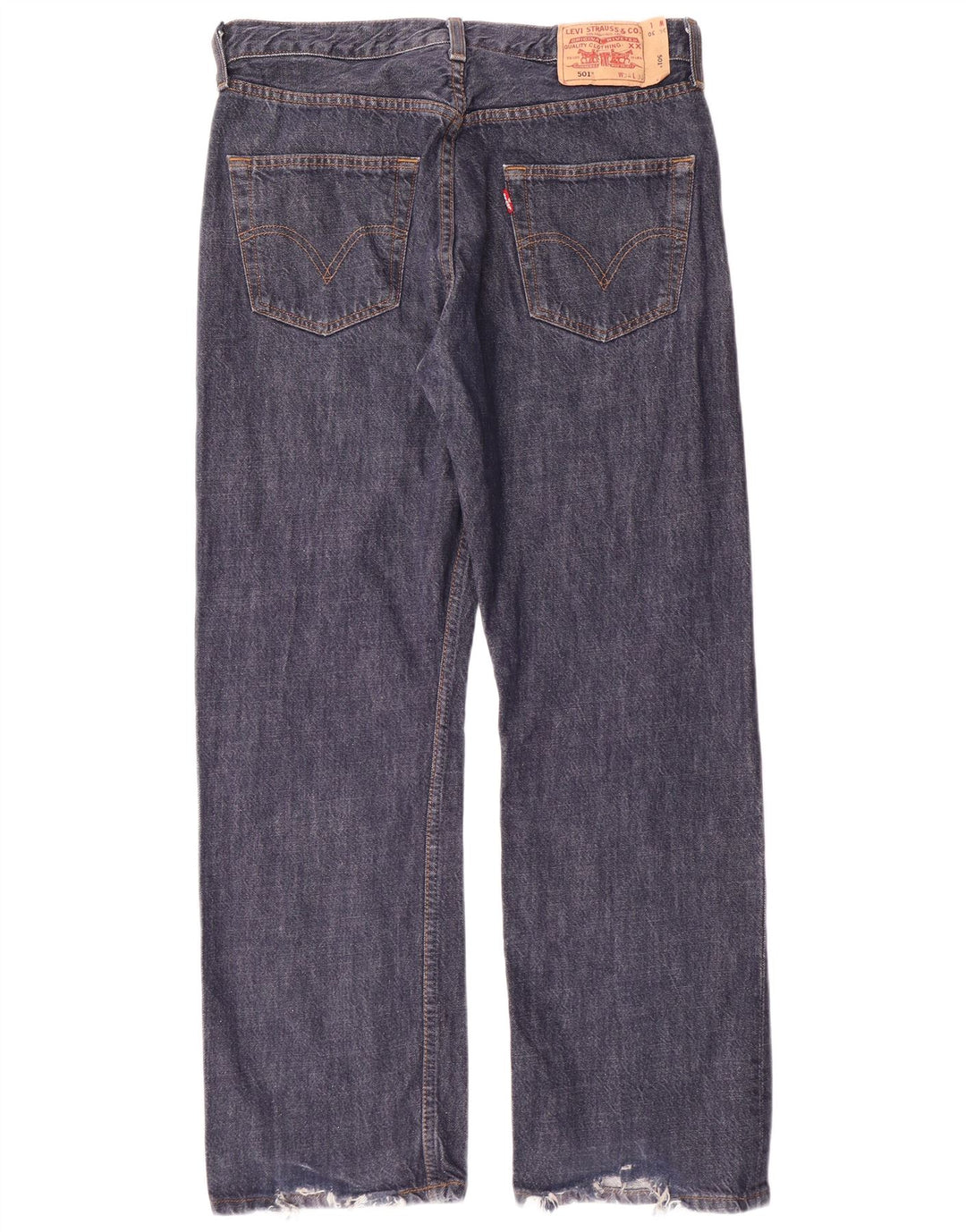 LEVI'S Jeans rectos 501 para hombre W34 L30 Algodón azul marino