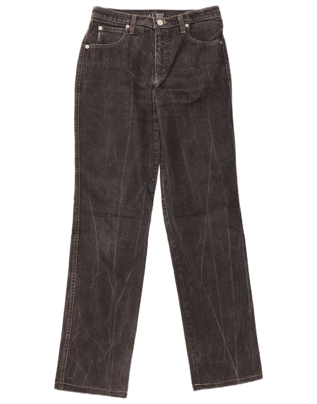 Vaqueros Armani Mujer Rectos W28 L30 Algodón Negro