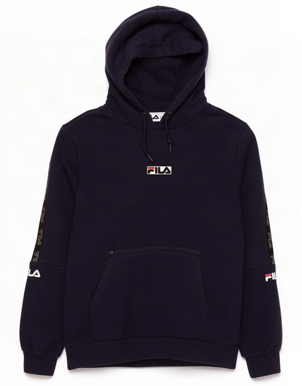Fila Hombre Graphic Sudadera con capucha Jumper Small Azul marino Colorblock Algodón