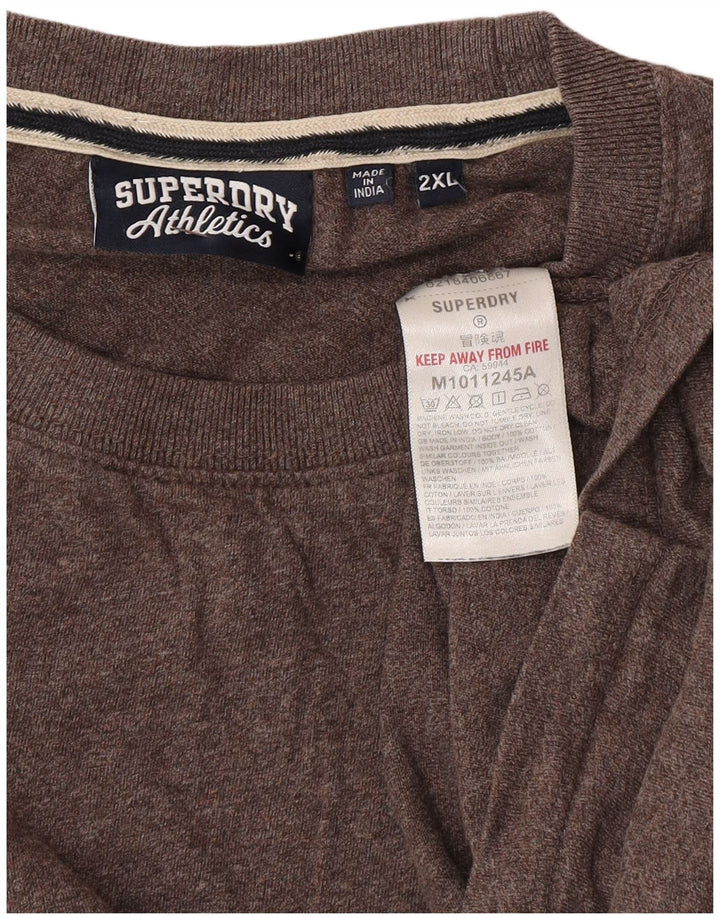 Superdry Camiseta para hombre Top 2XL Algodón marrón