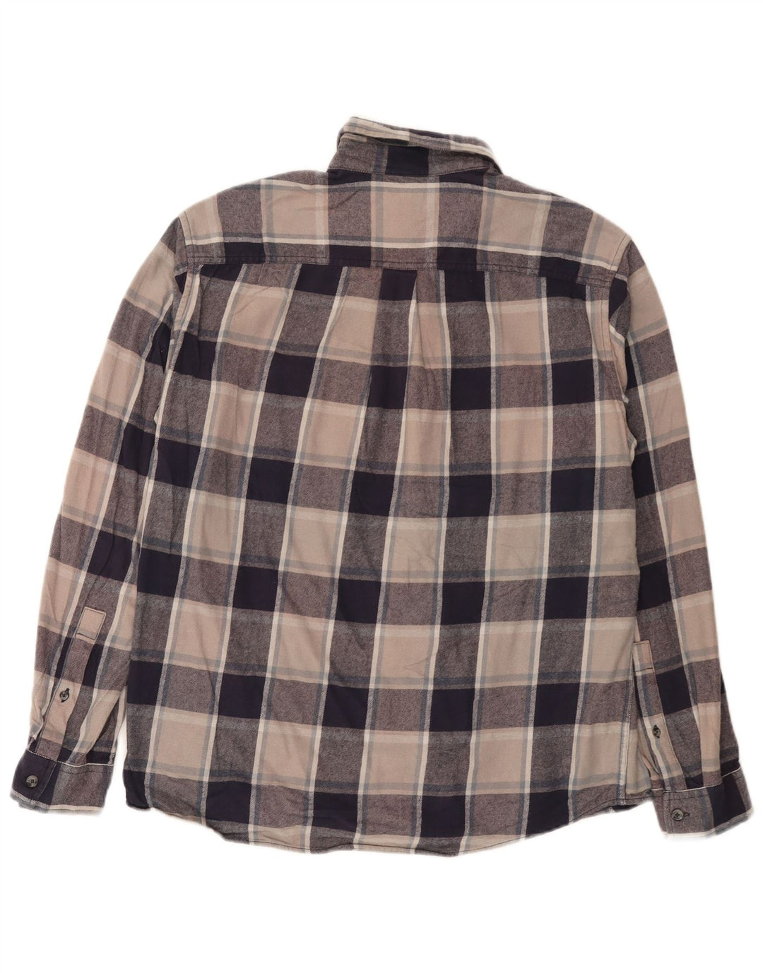 Eddie Bauer Camisa De Franela Grande De Algodón Con Cuadros Multicolores - Hombre
