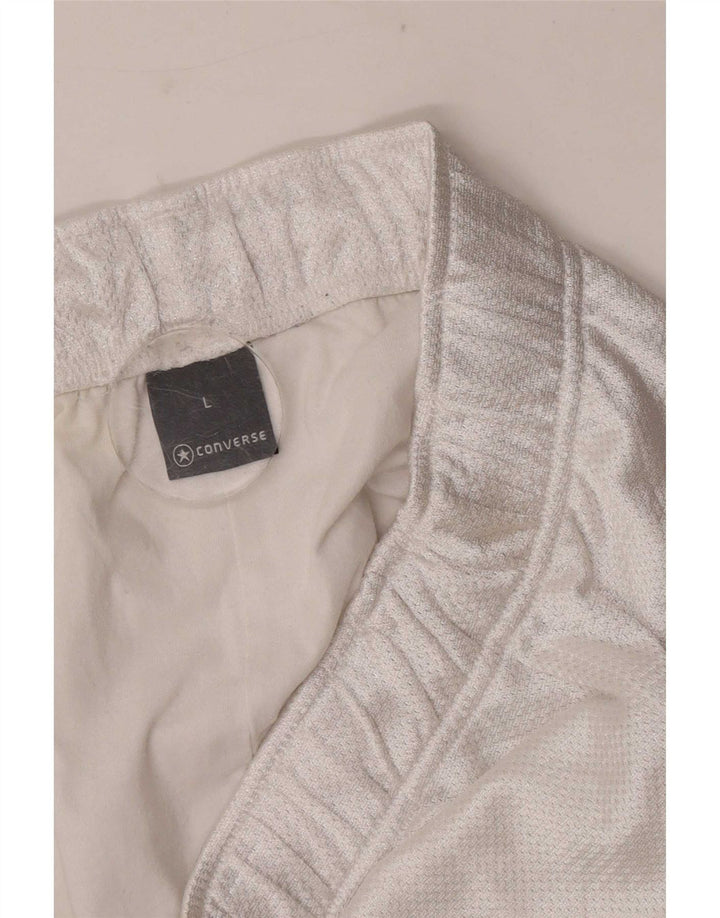 Pantalones cortos deportivos Converse para hombre poliéster blanco grande