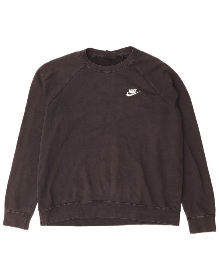 Nike - Sudadera tipo jersey para hombre, talla grande, algodón negro