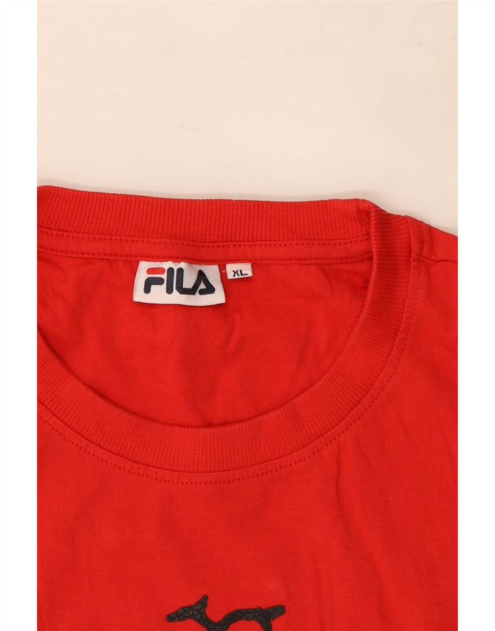 Fila Camiseta gráfica para hombre Top XL Rojo