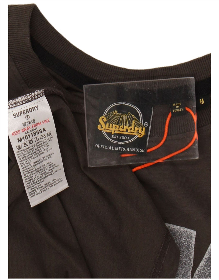 SUPERDRY Camiseta gráfica para hombre Top de algodón gris medio