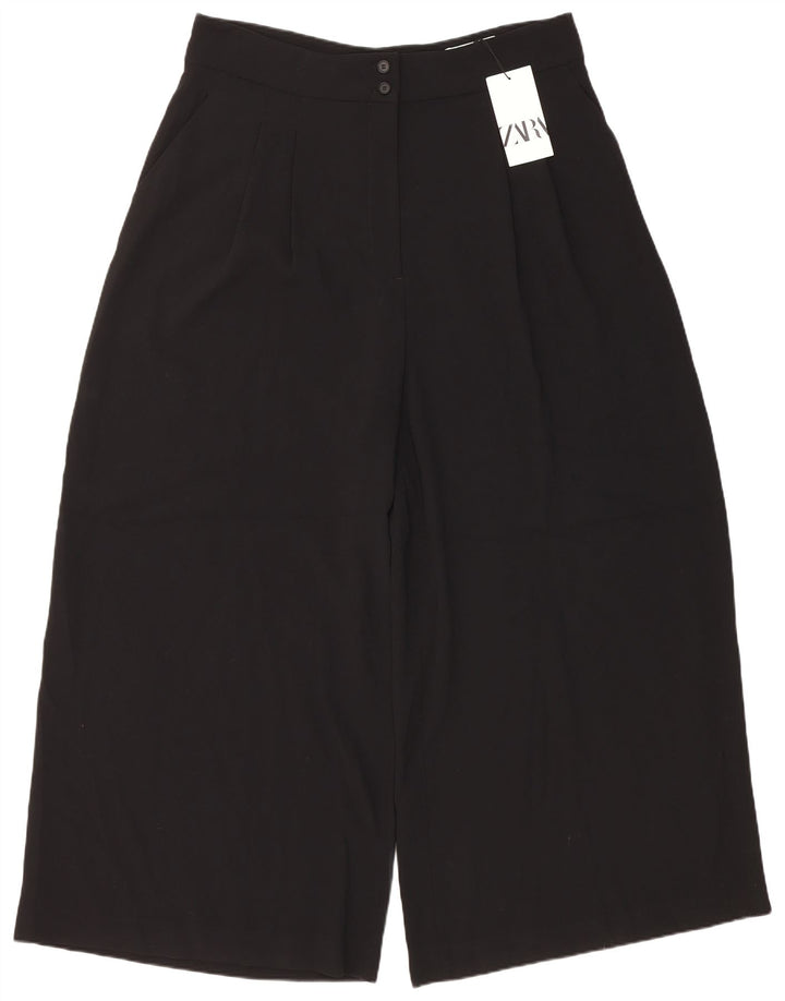 Zara Mujer Pantalones Cortos Pegged 2XL W34 L28 Poliéster Negro