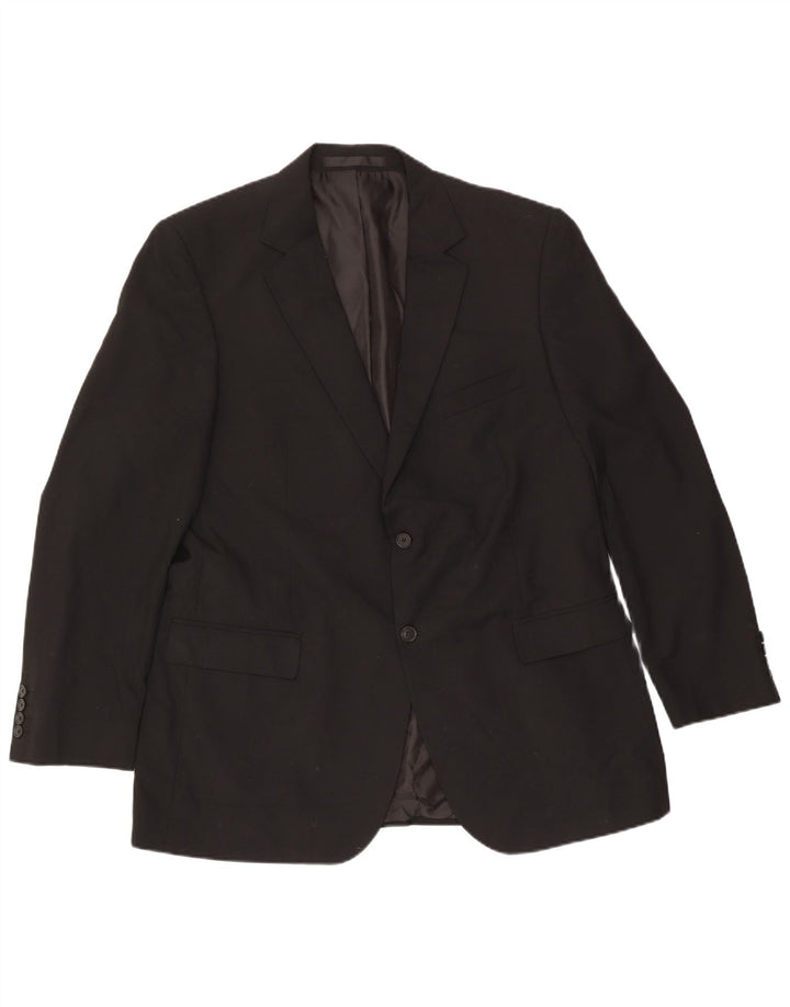 Marks & Spencer Chaqueta tipo blazer con 2 botones para hombre UK 44 XL Poliéster negro