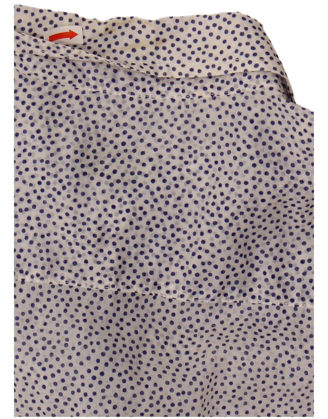 Fred Perry Camisa transparente para mujer UK 44 Grande Algodón con lunares blancos