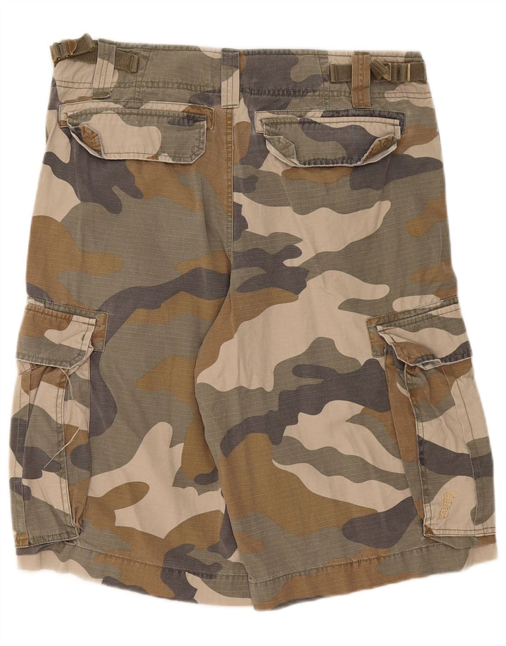 LEE Mens Cargo Shorts W32 Medium Khaki Camuflaje Algodón