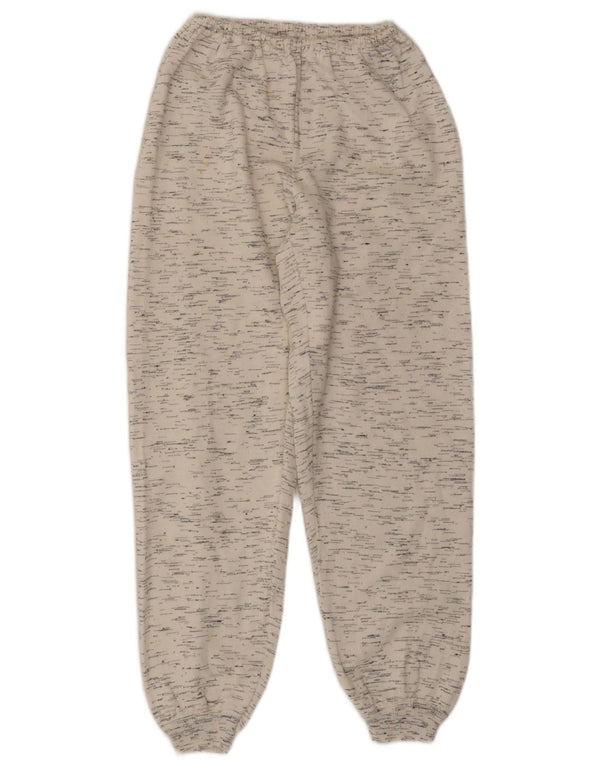 VINTAGE Pantalones de chándal para mujer Joggers UK 8 Small Off White Flecked