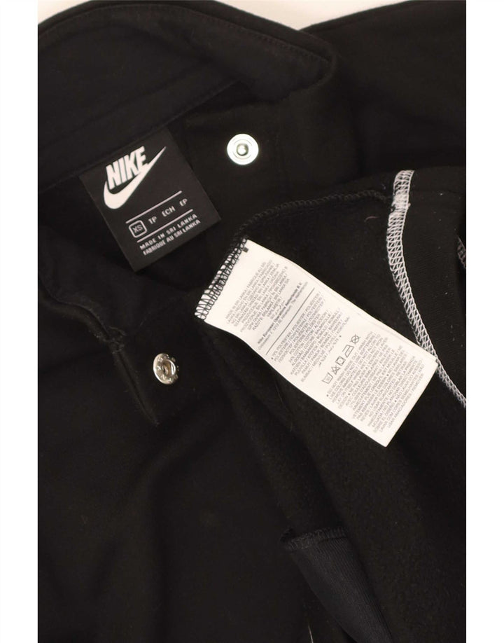 Nike - Sudadera extragrande Swoosh para mujer, talla 6, XS, poliéster negro