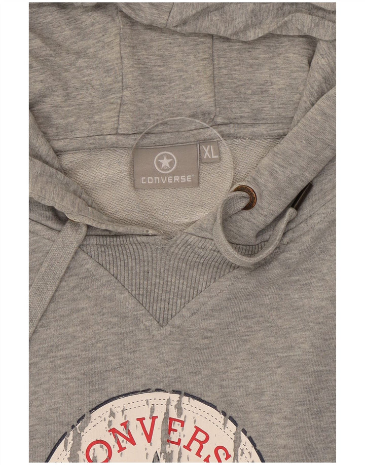 Converse Hombre Graphic Sudadera con Capucha Jumper XL Gris Moteado