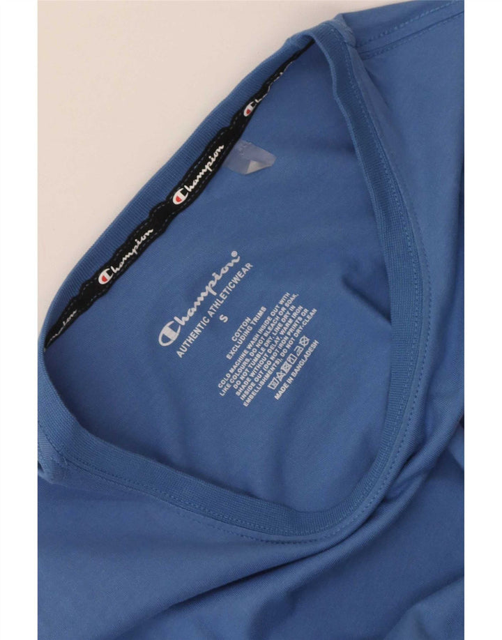 Champion Camiseta gráfica para hombre Top Small Blue Cotton